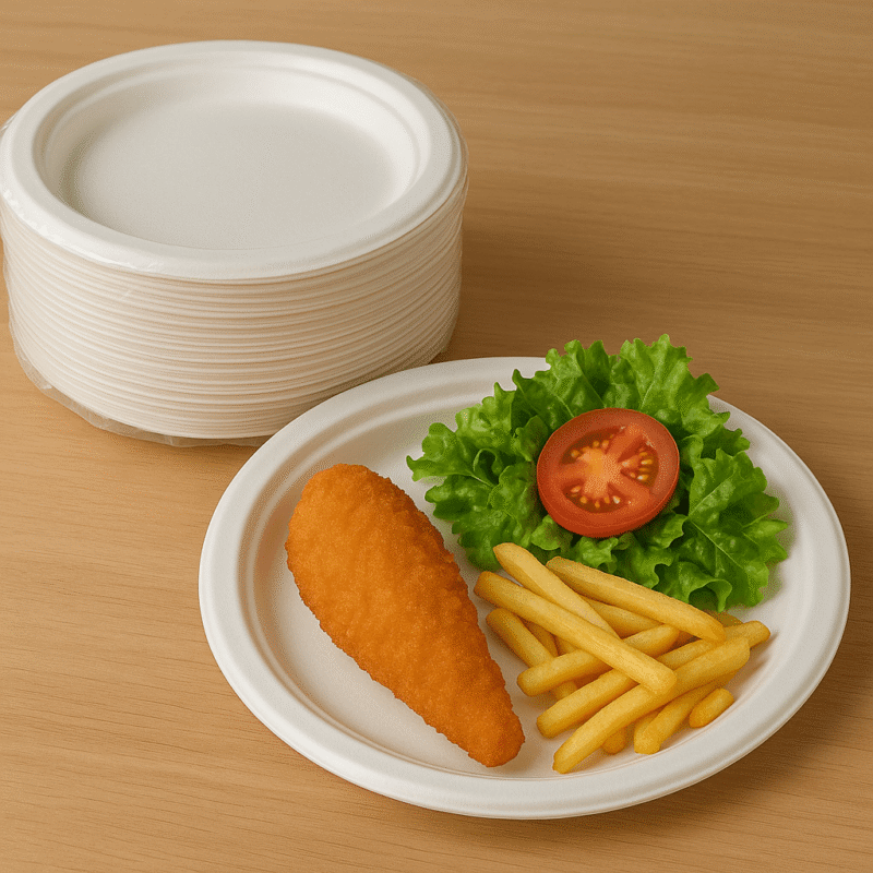 7" Bagasse Round Plate