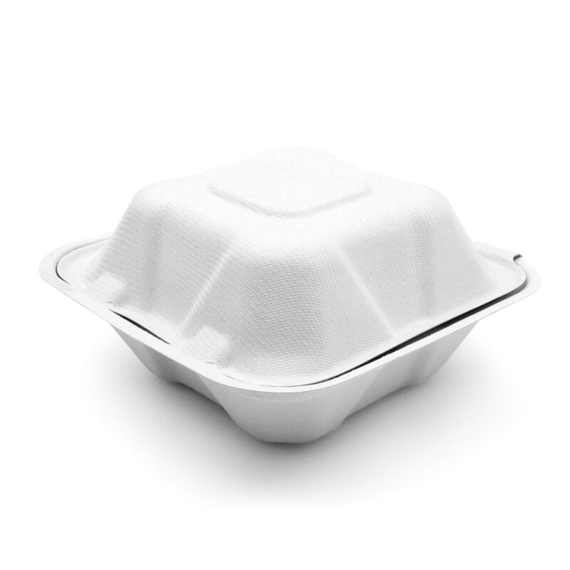6" x 6" Bagasse Burger Box - Image 5