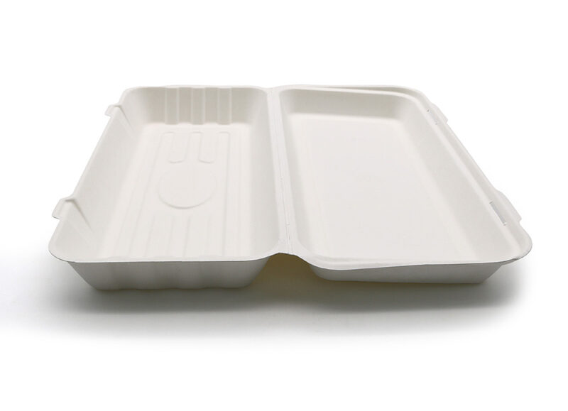13" x 6" Bagasse Fish & chips box (L) - Image 3