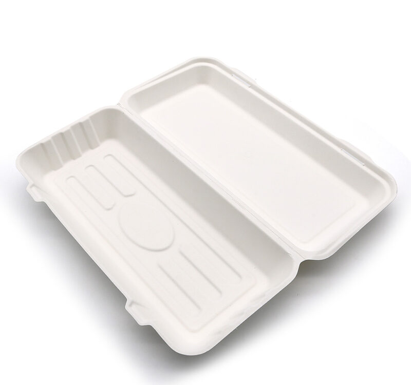 13" x 6" Bagasse Fish & chips box (L) - Image 4