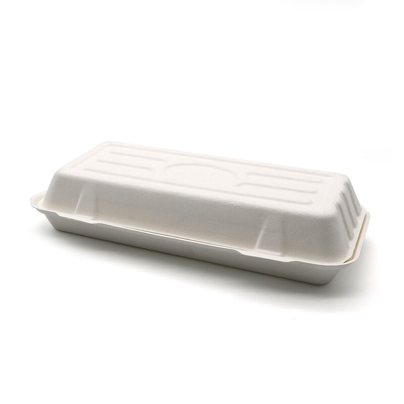 13" x 6" Bagasse Fish & chips box (L) - Image 5